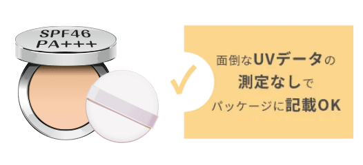 SPF46・PA+++ 面倒なUVデータの測定なしでパッケージに記載OK