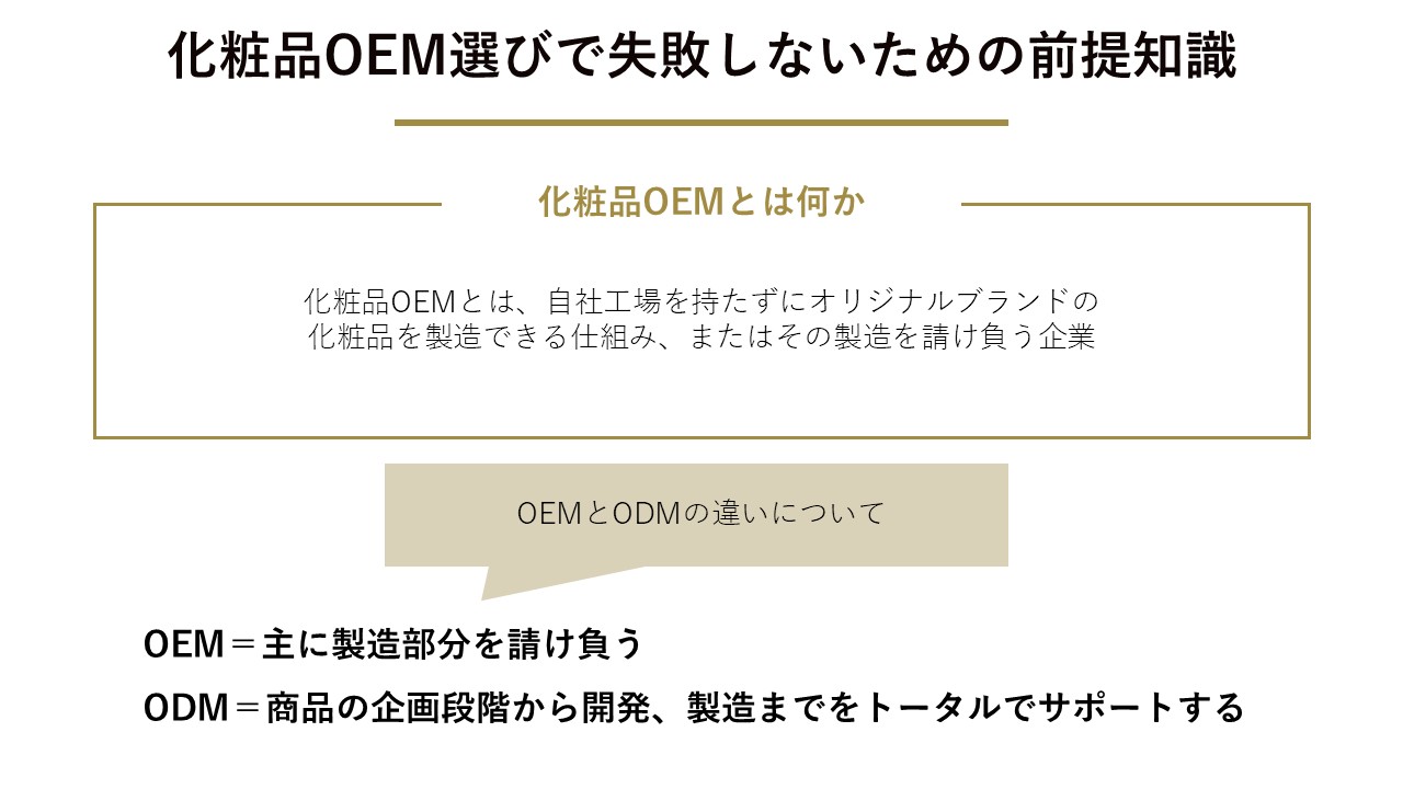 化粧品OEM選びで失敗しないための前提知識