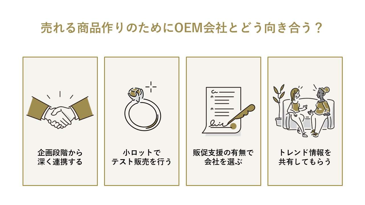 売れる商品作りのためにOEM会社とどう向き合う？
