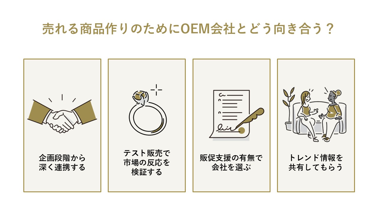売れる商品作りのためにOEMメーカーとどう向き合う？