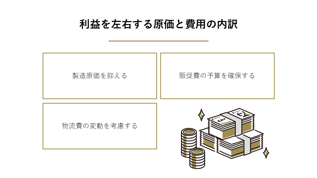利益を左右する原価と費用の内訳