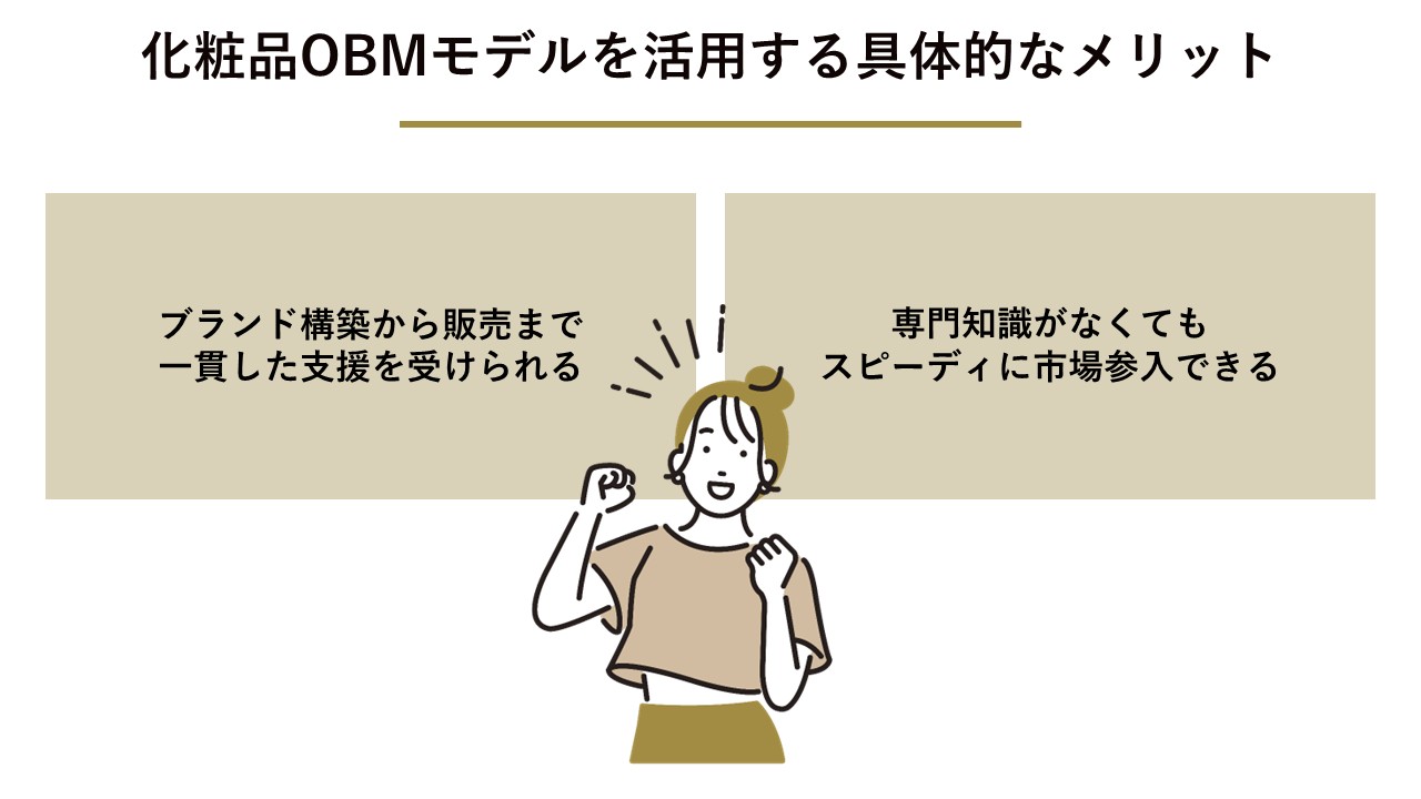 化粧品OBMモデルを活用する具体的なメリット